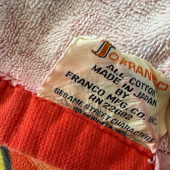 Vintage Sesame Street Big Bird Beach Towel - Made in Japan - Franco Mftg - Picture 8 of 13